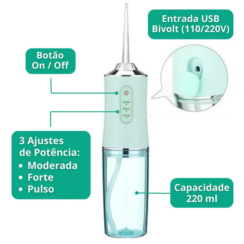 Irrigador Oral PowerClean® - Limpeza Completa [40% OFF + Acessórios Grátis]